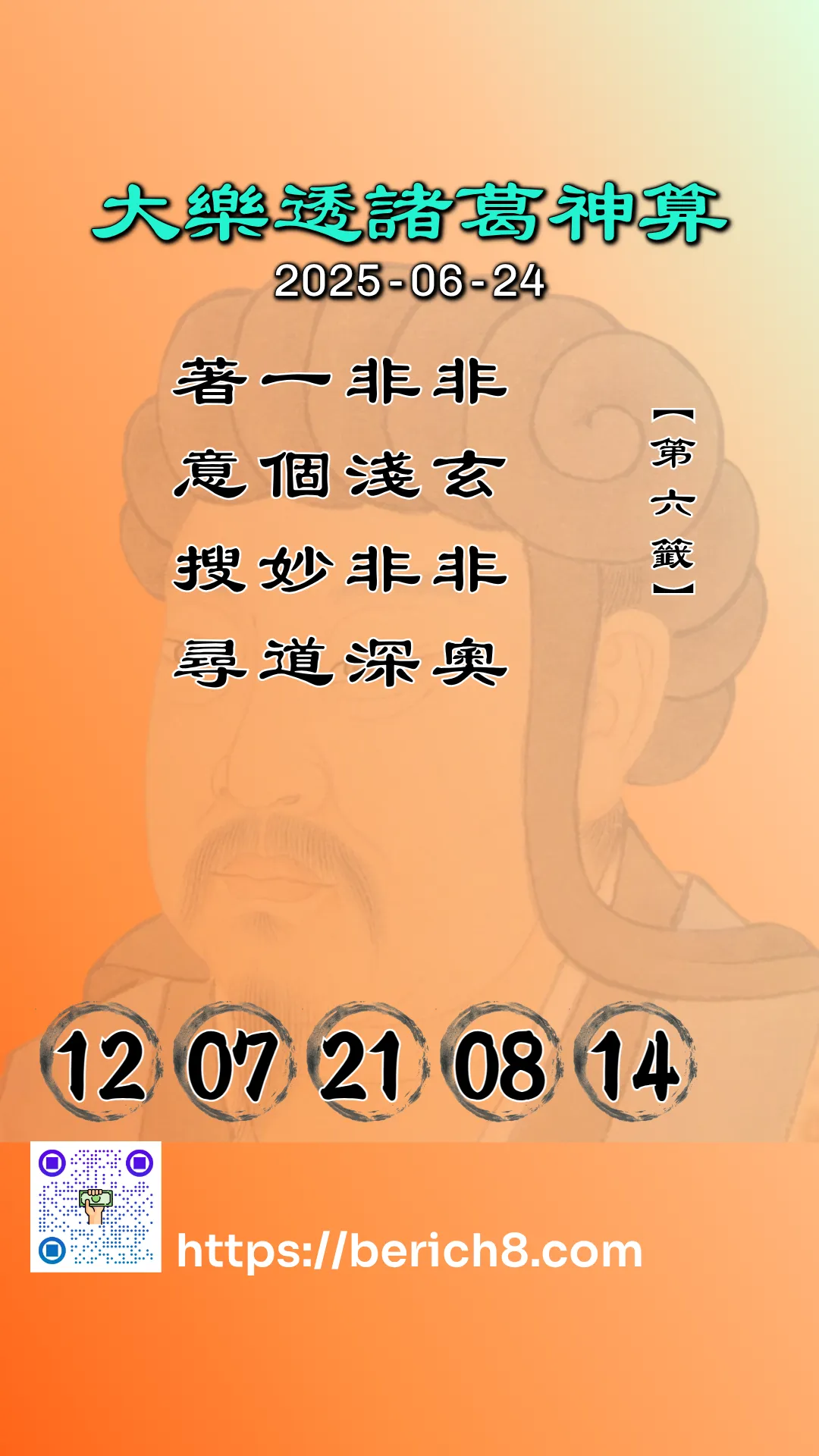大樂透諸葛神算 2025-06-24