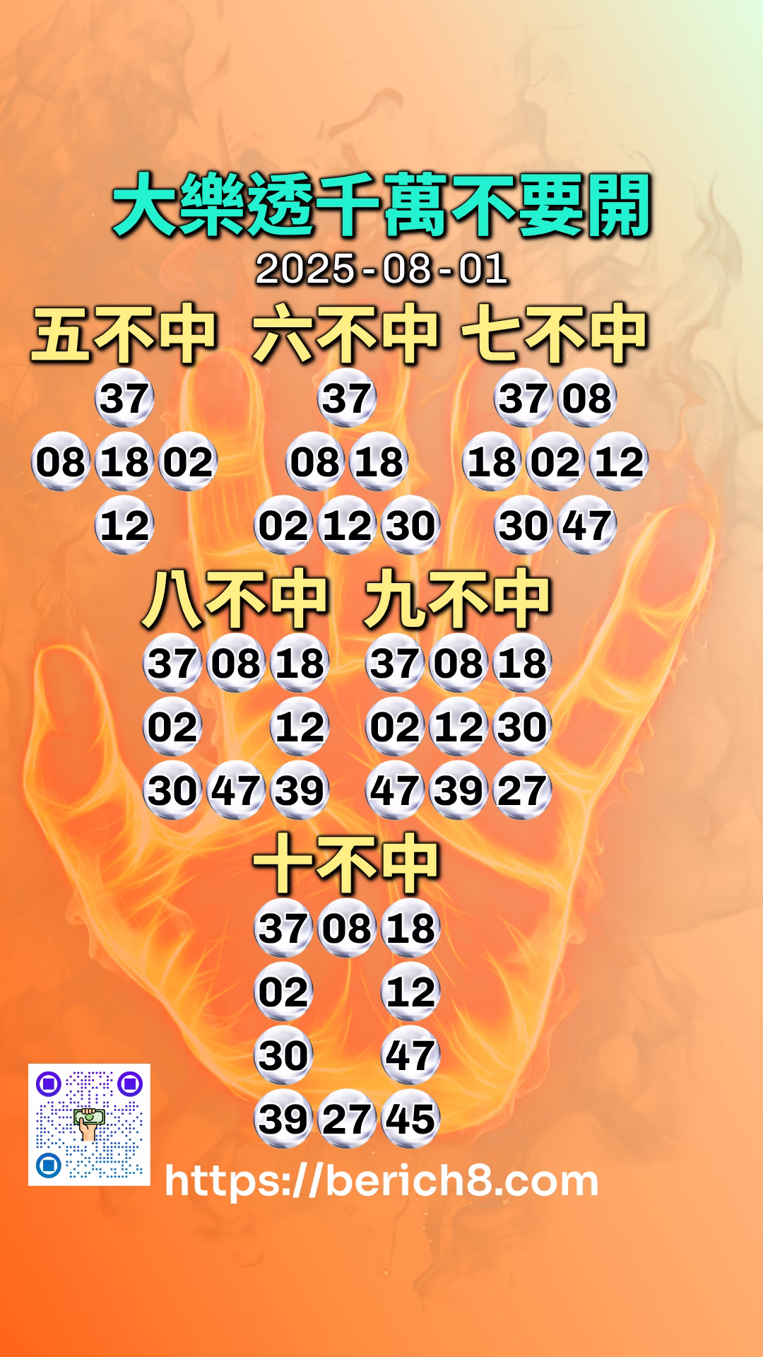 大樂透千萬不要開