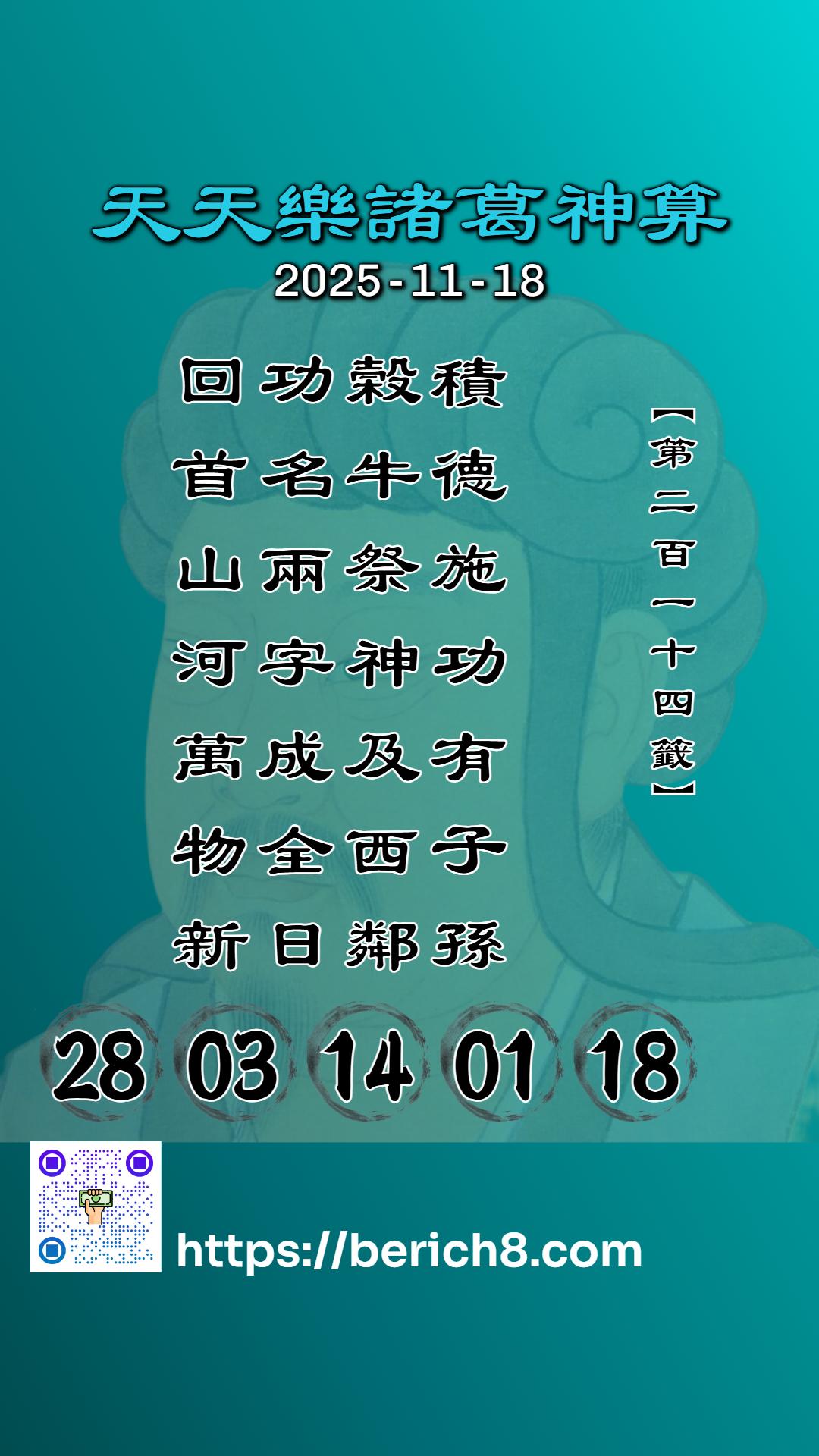 天天樂 214 籤詩：諸葛神算小玉的數字奧義